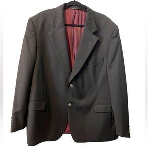 Jack Victor Men's Black Wool Blazer Size 50R